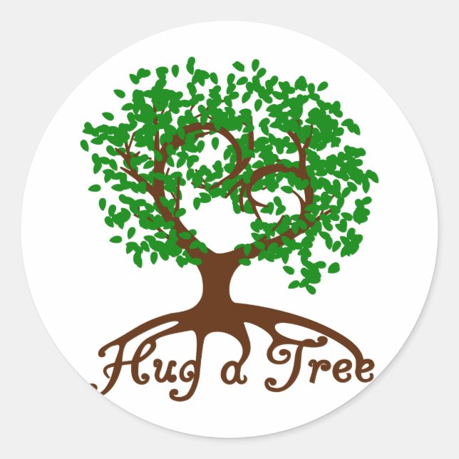 Accrocher un Sticker Arbre Arrondi (Devant)