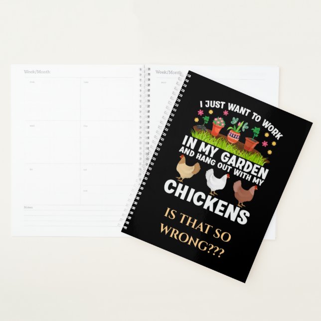Accrochez-vous avec mes poulets dans mon Carnet de (Devant avec enveloppe)