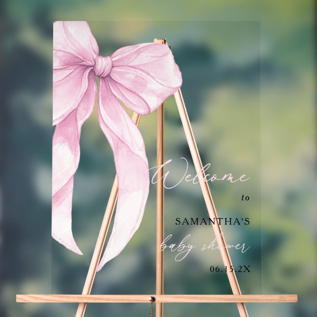 Accueil Baby shower rose moderne (Neutre)