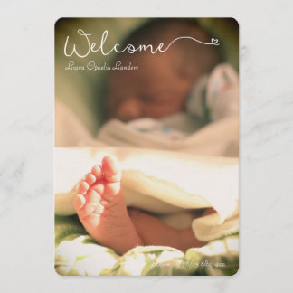 Accueil bébé mignon photo personnalisée faire-part