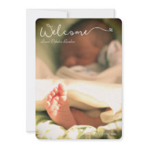 Accueil bébé mignon photo personnalisée faire-part