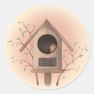 Accueil Birdie - Autocollant de Niche à Oiseaux Bo