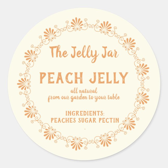 Accueil Canning Business Peach Jelly Étiquette ali (Devant)