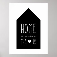 Accueil C'Est Là Où Est Le Coeur - Affiche Inspira