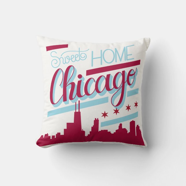 accueil chicago coussin coque, décoration d'oreill (Recto)