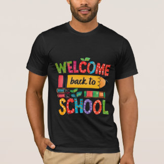 Accueil coloré Retour à l'école T-shirt