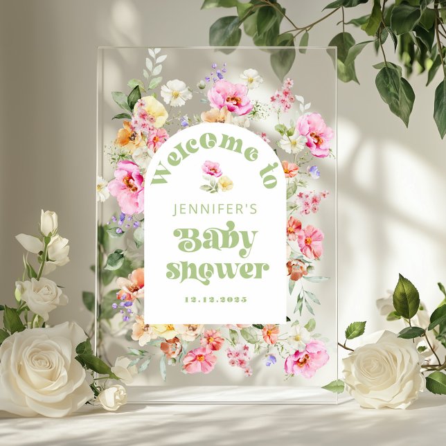 Accueil de Baby shower Arche de Fleur de Sauvage M (Créateur téléchargé)