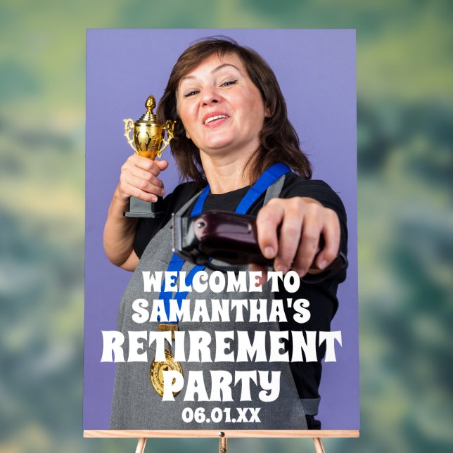 Accueil de la fête de retraite photo personnalisée (Neutre)