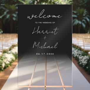 Accueil de Mariage transparent minimaliste moderne