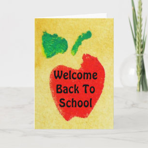 Accueil de nouveau à la carte de voeux d'école