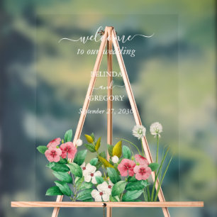 Accueil du Mariage d'aquarelle fleur sauvage Periw