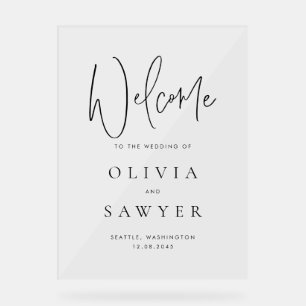 Accueil du Mariage de script d'écriture manuscrite