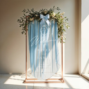 Accueil du Monogramme Mariage à main et à ruban