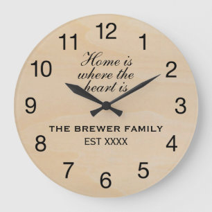 Accueil Est Où Le Coeur Est Nom De Famille Horloge