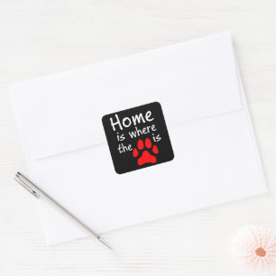 Accueil est où l'empreinte de patte est Stickers C