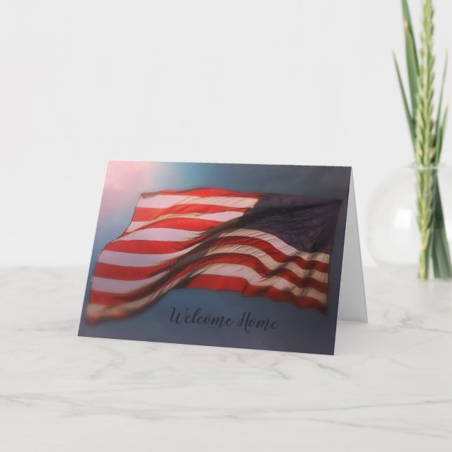 Accueil et Merci Carte de voeux militaire (Devant)