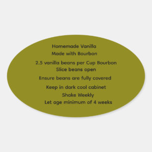 Accueil Fabriqué Vanilla Bourbon Recette étiquette
