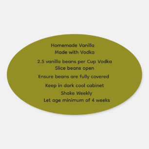Accueil Fabriqué Vanilla Vodka Recette étiquettes
