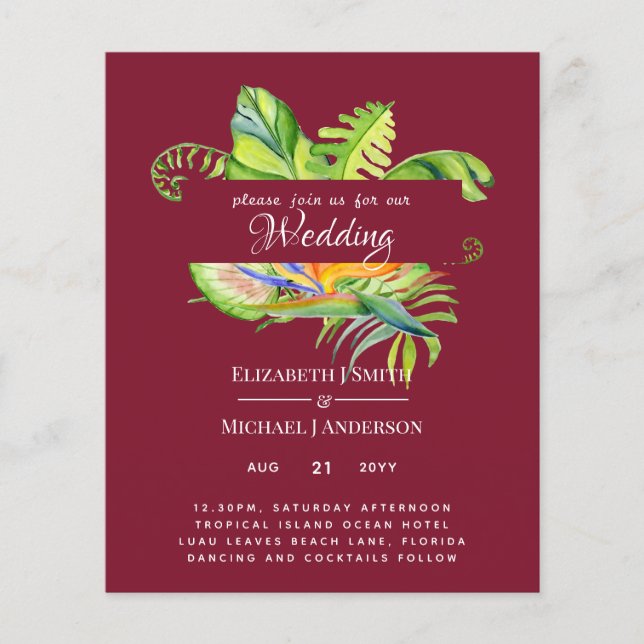 Accueil Feuille Tropical le moins cher Mariage Lua (Devant)