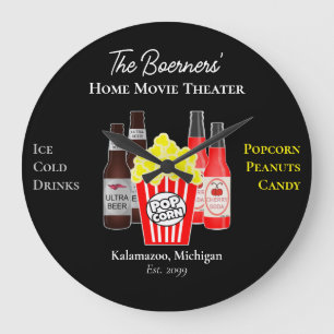 Accueil Film Théâtre Bière Soda Mur Horloge