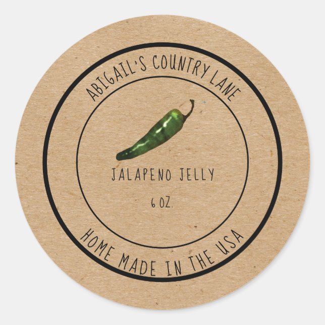 Accueil Made Jalapeno Jelly Étiquette (Devant)