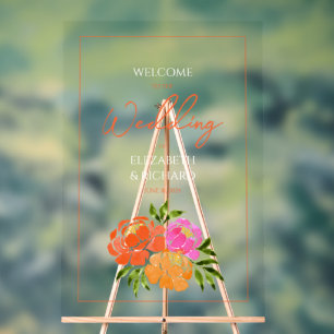 Accueil Mariage Floral rose chaud