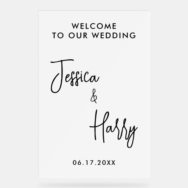 Accueil Mariage minimaliste moderne (Recto)