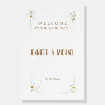 Accueil minimaliste Mariage de calligraphie modern