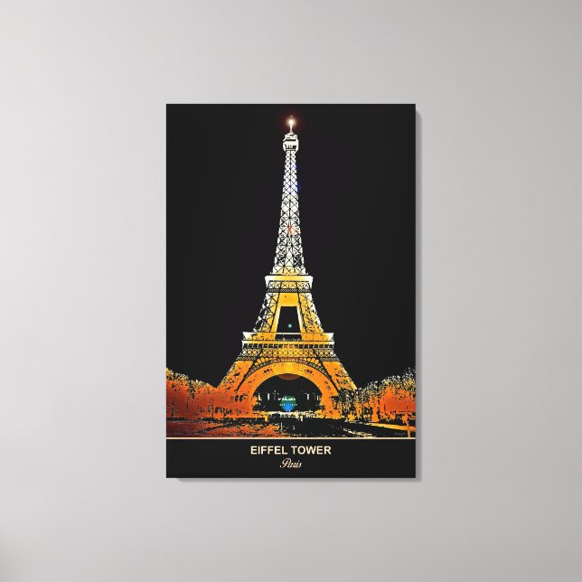 Accueil Paris : toile Tour Eiffel Imprimer (Recto)