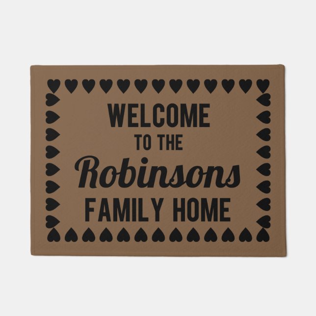 Accueil personnalisé à notre tapis de maison (Devant)