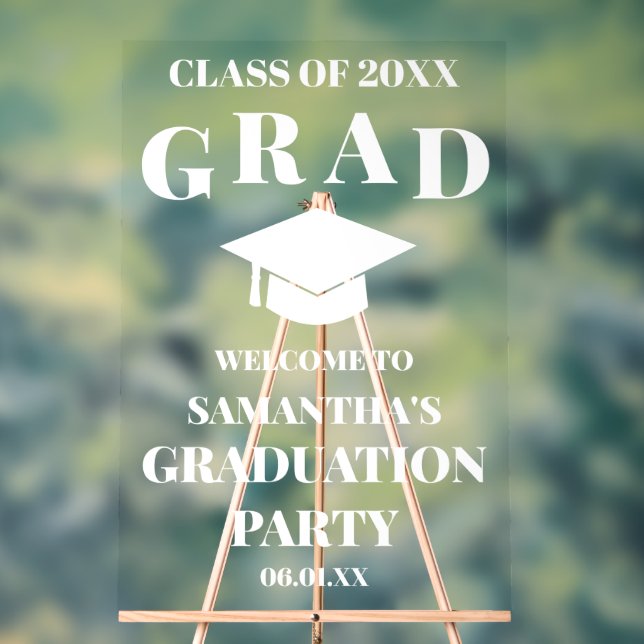 Accueil personnalisé de la fête de graduation pers (Neutre)