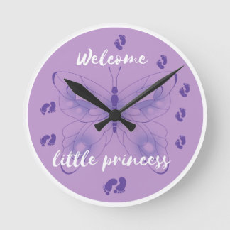 Accueil Petite princesse papillon Horloge murale