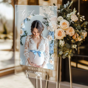 Accueil photo minimaliste du Baby shower Arch