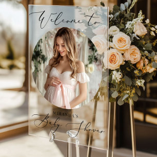 Accueil photo minimaliste du Baby shower Arch