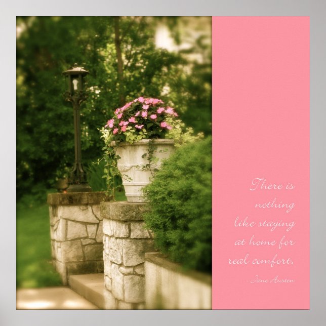 Accueil Poster avec citation Jane Austen (Devant)