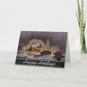 Accueil Pour Les Vacances Scène D'Hiver Cartes De 