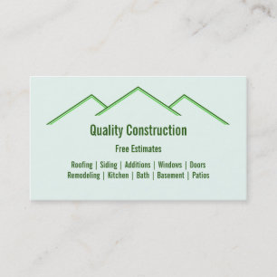 Accueil Retrait / Carte de visite de construction