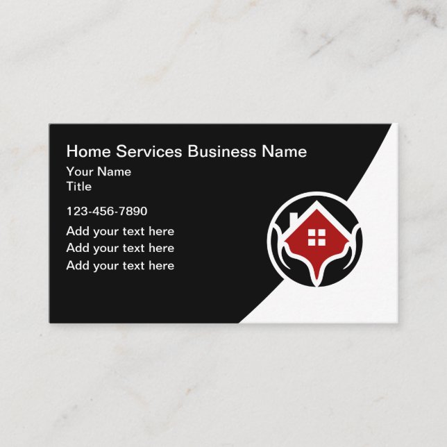 Accueil Services Carte de visite moderne (Devant)