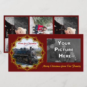Accueil sur le Train pour Noël Carte photo
