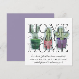 Accueil Sweet Home Cactus Faire-part aquarelle