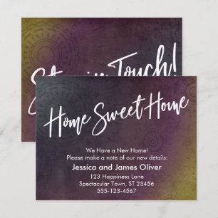 Accueil Sweet Home Carte de Burst Grunge multicolo