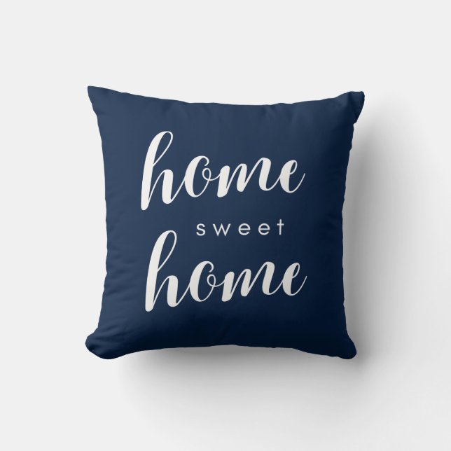 Accueil Sweet Home Coussin bleu (Recto)