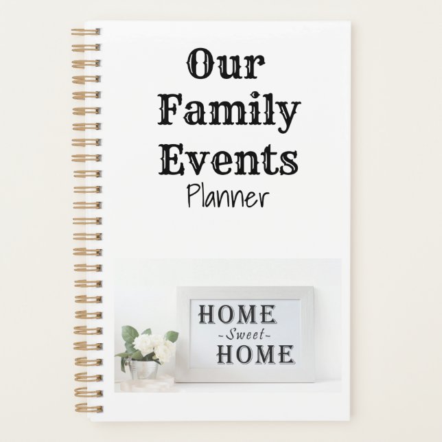 Accueil Sweet Home Famille Événements Planificateu (Devant)