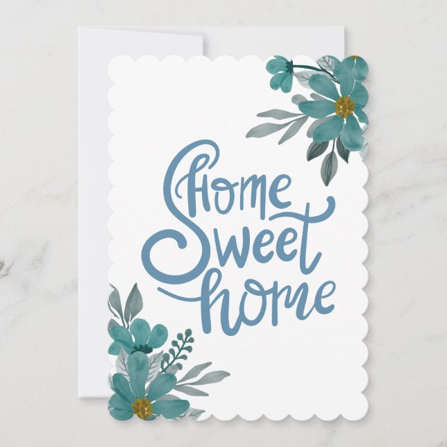 Accueil Sweet Home Fleurs Élégantes Carte de chauf (Devant)