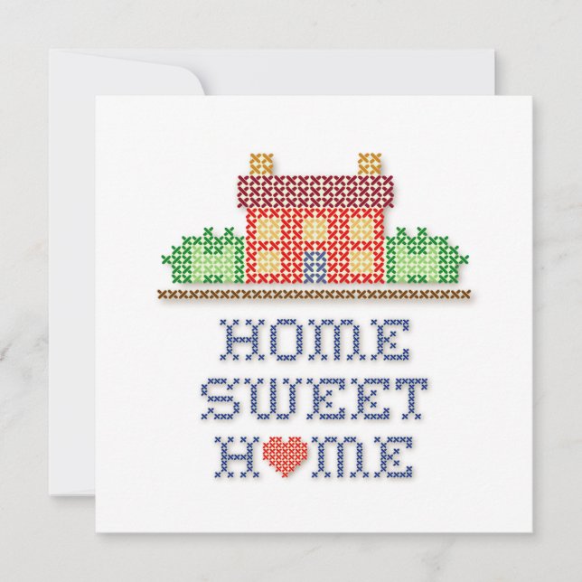 Accueil Sweet Home Invitation Carte Plat (Devant)