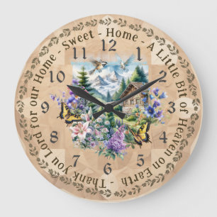 Accueil Sweet Home Merci Lord Horloge murale