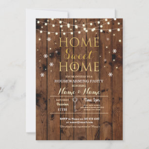 Accueil Sweet House Snowflake Noël Invitation