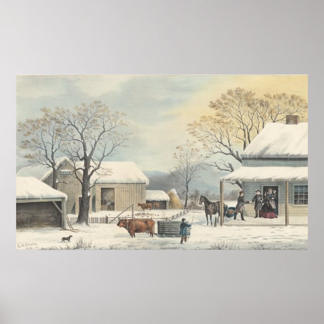 Accueil Thanksgiving - GH Durrie Poster d'art (Devant)