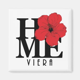 Accueil Viera Rouge Hibiscus Magnet