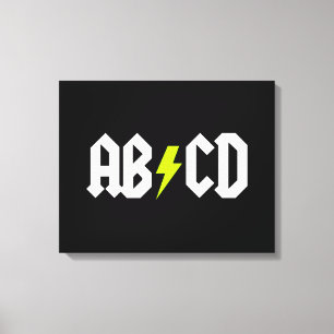 ACDC Gelber Bolzen Leinwanddruck